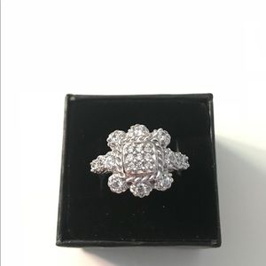 Judith Ripka SS/CZ Square Ring